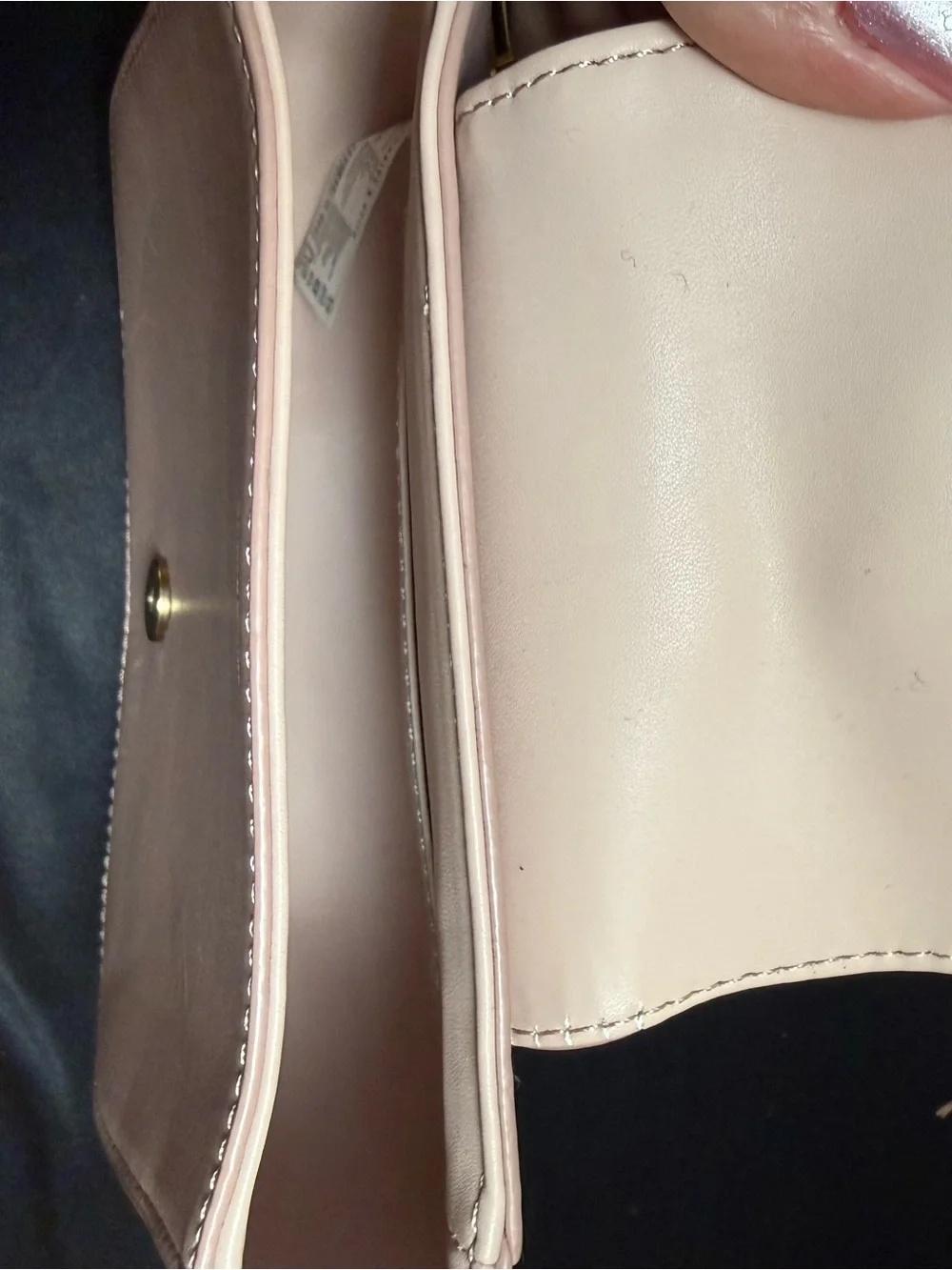 Charles & Keith Leather Womens Small light pink Fringe Crossbody Bag - NWOT